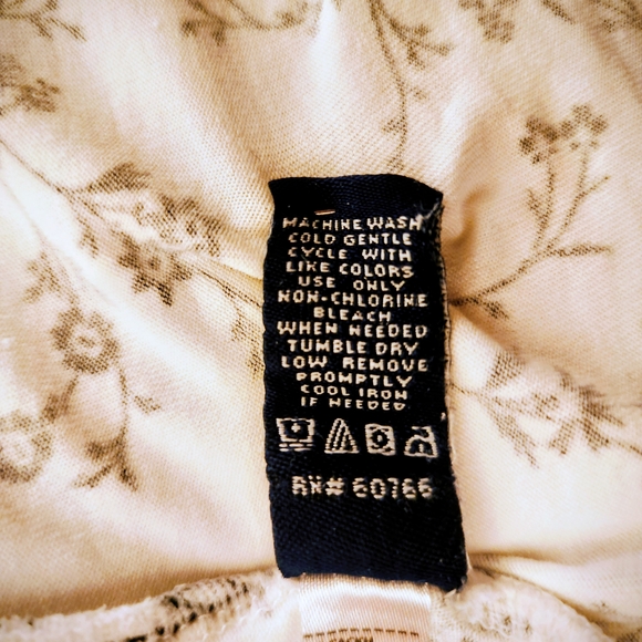 Black & White Floral Charter Club Cotton Blend Pajamas Monogram C Two Piece XL - Picture 12 of 16